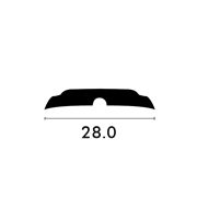 PVC-Einlage für Treppenprofile 39657 .. und 39665 .. schwarz, 28.0mm