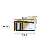 SOLUM Abschlussprofil 7.0-15.0mm sand eloxiert, inkl. Basis