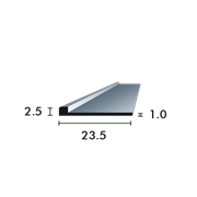 Profilo terminale angolare non punzonato 2,5 mm, argento anodizzato