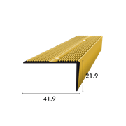 Profilo per gradini 21.9 x 41.9 mm oro anodizzato, forato